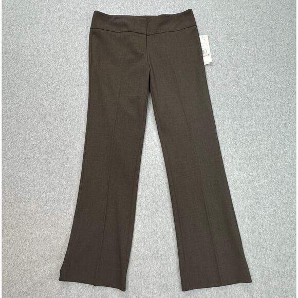 Kenneth Cole Amanda Pant WMNS Size 6 Short Brown Wide Leg Mid Rise Dress Slacks - Picture 1 of 10